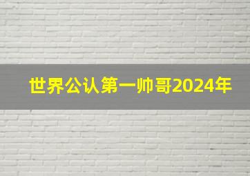 世界公认第一帅哥2024年