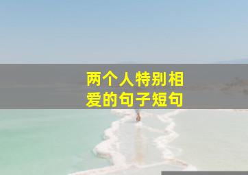 两个人特别相爱的句子短句