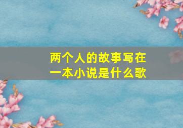 两个人的故事写在一本小说是什么歌