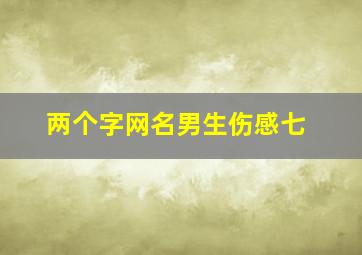 两个字网名男生伤感七