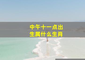 中午十一点出生属什么生肖