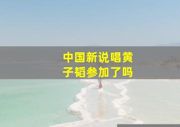 中国新说唱黄子韬参加了吗