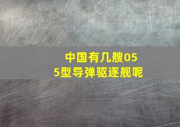 中国有几艘055型导弹驱逐舰呢