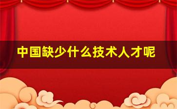 中国缺少什么技术人才呢