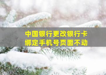 中国银行更改银行卡绑定手机号页面不动