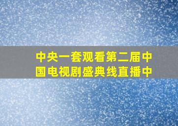 中央一套观看第二届中国电视剧盛典线直播中