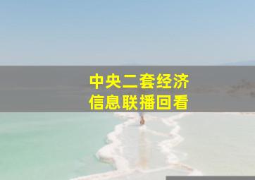 中央二套经济信息联播回看