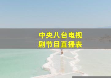 中央八台电视剧节目直播表