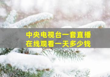 中央电视台一套直播在线观看一天多少钱