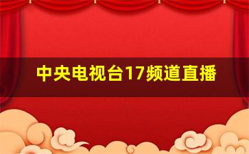 中央电视台17频道直播