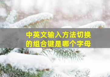 中英文输入方法切换的组合键是哪个字母