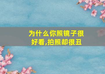 为什么你照镜子很好看,拍照却很丑