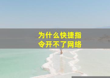 为什么快捷指令开不了网络