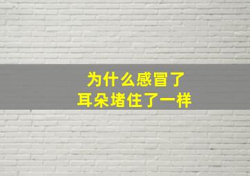 为什么感冒了耳朵堵住了一样