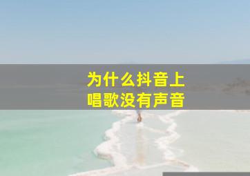 为什么抖音上唱歌没有声音