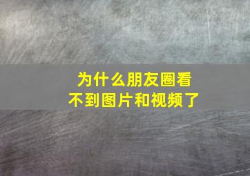 为什么朋友圈看不到图片和视频了