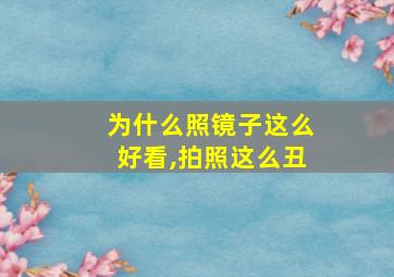 为什么照镜子这么好看,拍照这么丑