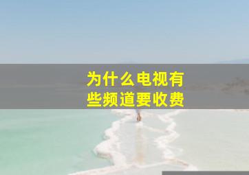 为什么电视有些频道要收费