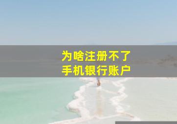 为啥注册不了手机银行账户