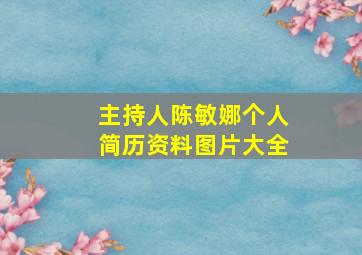 主持人陈敏娜个人简历资料图片大全