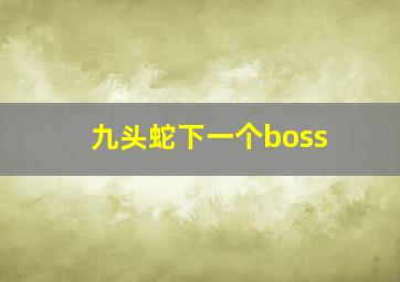 九头蛇下一个boss