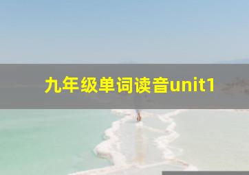 九年级单词读音unit1