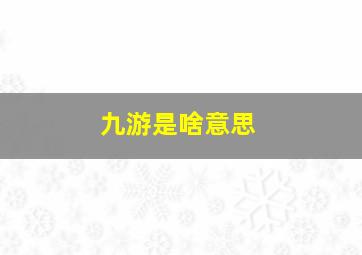 九游是啥意思