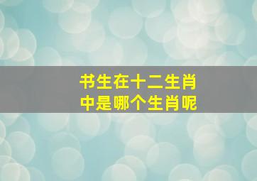 书生在十二生肖中是哪个生肖呢