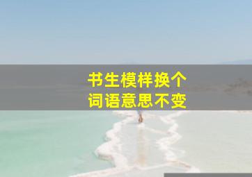 书生模样换个词语意思不变