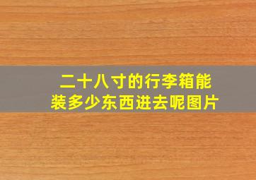 二十八寸的行李箱能装多少东西进去呢图片