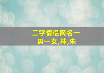 二字情侣网名一男一女,林,朱