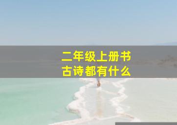 二年级上册书古诗都有什么