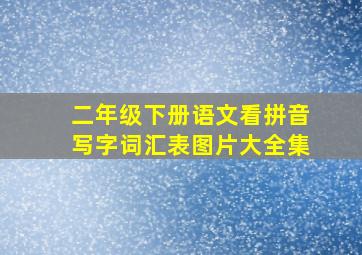 二年级下册语文看拼音写字词汇表图片大全集