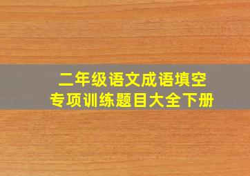 二年级语文成语填空专项训练题目大全下册