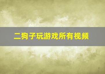 二狗子玩游戏所有视频