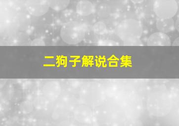 二狗子解说合集