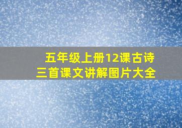 五年级上册12课古诗三首课文讲解图片大全