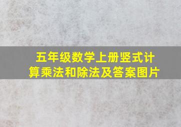 五年级数学上册竖式计算乘法和除法及答案图片