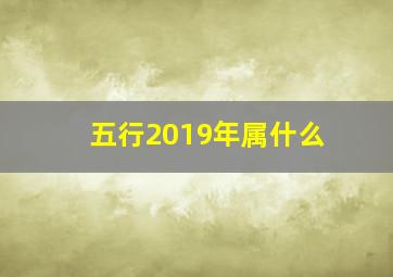 五行2019年属什么