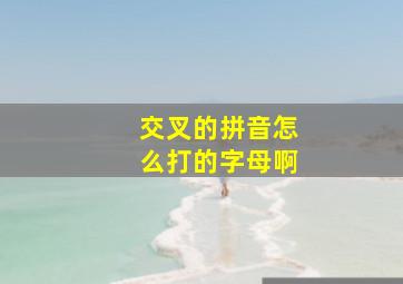 交叉的拼音怎么打的字母啊