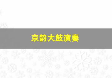 京韵大鼓演奏