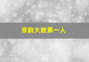 京韵大鼓第一人