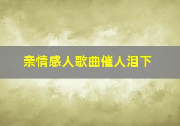 亲情感人歌曲催人泪下