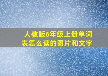 人教版6年级上册单词表怎么读的图片和文字