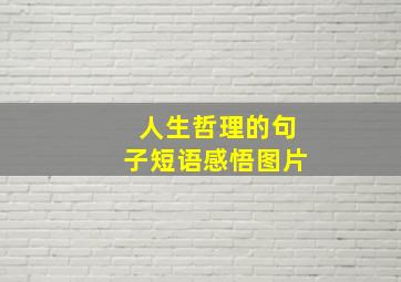 人生哲理的句子短语感悟图片