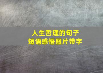 人生哲理的句子短语感悟图片带字