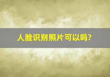 人脸识别照片可以吗?