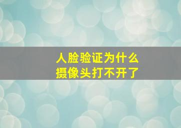 人脸验证为什么摄像头打不开了