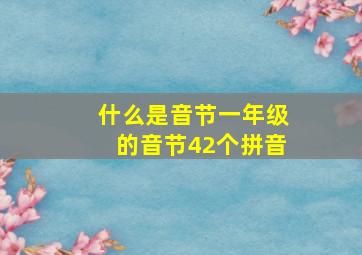 什么是音节一年级的音节42个拼音