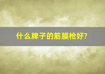 什么牌子的筋膜枪好?